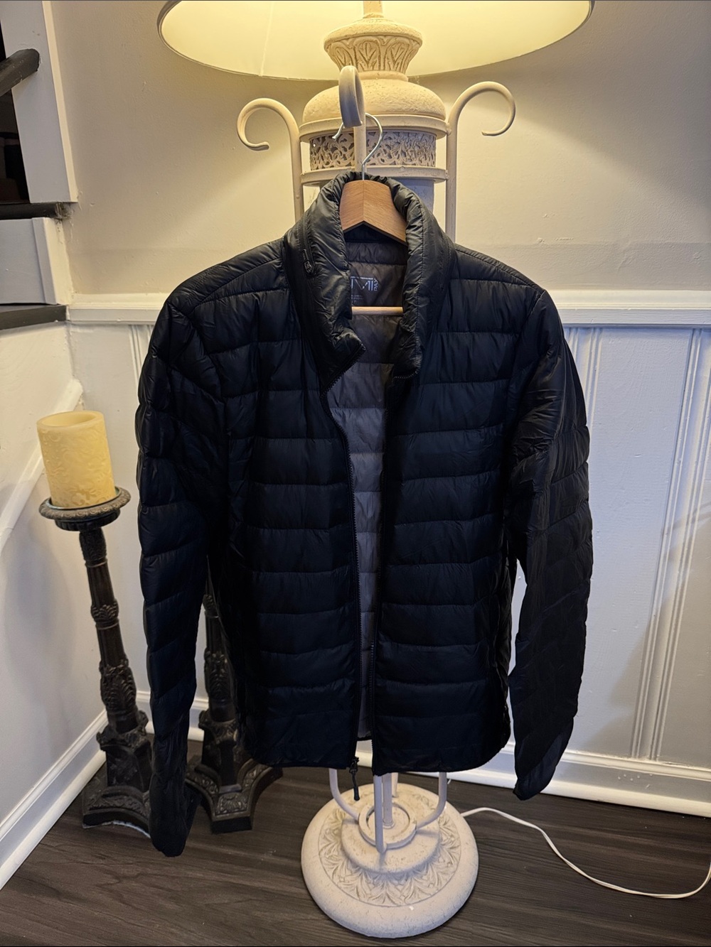 Tumi Men's Black Quilted Packable Puffer Jacket